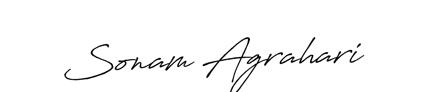 How to make Sonam Agrahari signature? Antro_Vectra_Bolder is a professional autograph style. Create handwritten signature for Sonam Agrahari name. Sonam Agrahari signature style 7 images and pictures png