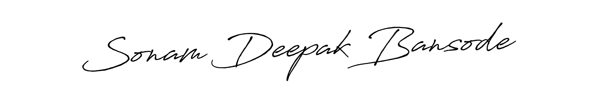 Once you've used our free online signature maker to create your best signature Antro_Vectra_Bolder style, it's time to enjoy all of the benefits that Sonam Deepak Bansode name signing documents. Sonam Deepak Bansode signature style 7 images and pictures png