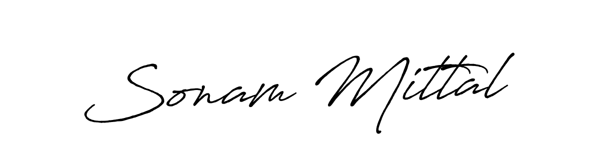 It looks lik you need a new signature style for name Sonam Mittal. Design unique handwritten (Antro_Vectra_Bolder) signature with our free signature maker in just a few clicks. Sonam Mittal signature style 7 images and pictures png