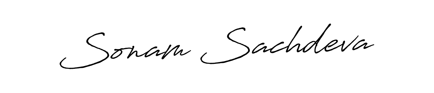 Make a beautiful signature design for name Sonam Sachdeva. With this signature (Antro_Vectra_Bolder) style, you can create a handwritten signature for free. Sonam Sachdeva signature style 7 images and pictures png