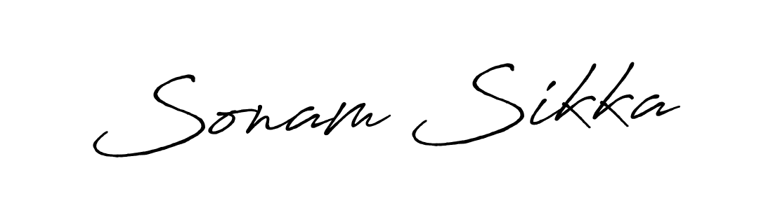 Create a beautiful signature design for name Sonam Sikka. With this signature (Antro_Vectra_Bolder) fonts, you can make a handwritten signature for free. Sonam Sikka signature style 7 images and pictures png