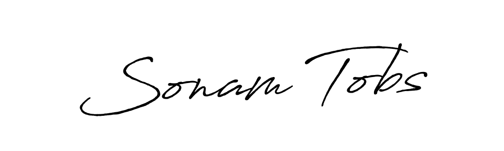 How to make Sonam Tobs signature? Antro_Vectra_Bolder is a professional autograph style. Create handwritten signature for Sonam Tobs name. Sonam Tobs signature style 7 images and pictures png