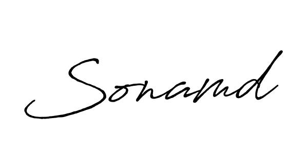 How to make Sonamd name signature. Use Antro_Vectra_Bolder style for creating short signs online. This is the latest handwritten sign. Sonamd signature style 7 images and pictures png