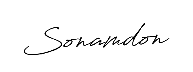 It looks lik you need a new signature style for name Sonamdon. Design unique handwritten (Antro_Vectra_Bolder) signature with our free signature maker in just a few clicks. Sonamdon signature style 7 images and pictures png