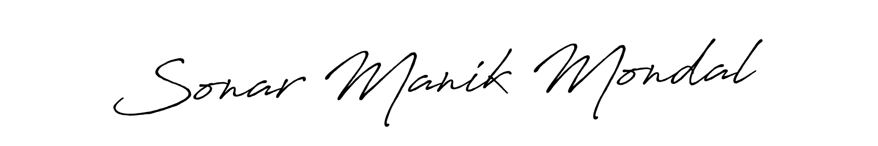 The best way (Antro_Vectra_Bolder) to make a short signature is to pick only two or three words in your name. The name Sonar Manik Mondal include a total of six letters. For converting this name. Sonar Manik Mondal signature style 7 images and pictures png