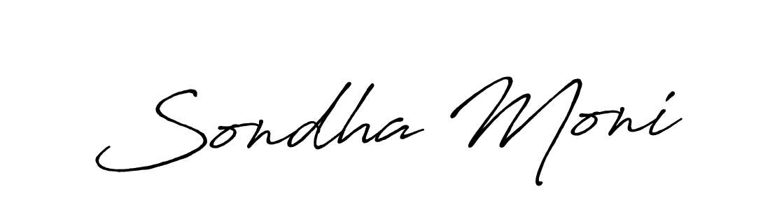 Also You can easily find your signature by using the search form. We will create Sondha Moni name handwritten signature images for you free of cost using Antro_Vectra_Bolder sign style. Sondha Moni signature style 7 images and pictures png