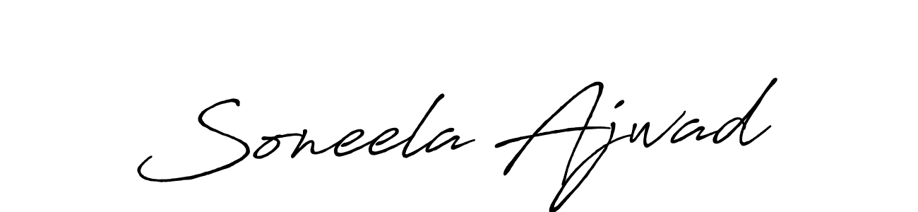 Soneela Ajwad stylish signature style. Best Handwritten Sign (Antro_Vectra_Bolder) for my name. Handwritten Signature Collection Ideas for my name Soneela Ajwad. Soneela Ajwad signature style 7 images and pictures png