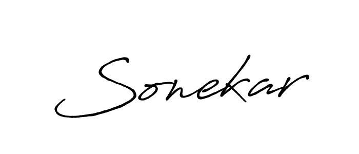 Make a beautiful signature design for name Sonekar. With this signature (Antro_Vectra_Bolder) style, you can create a handwritten signature for free. Sonekar signature style 7 images and pictures png