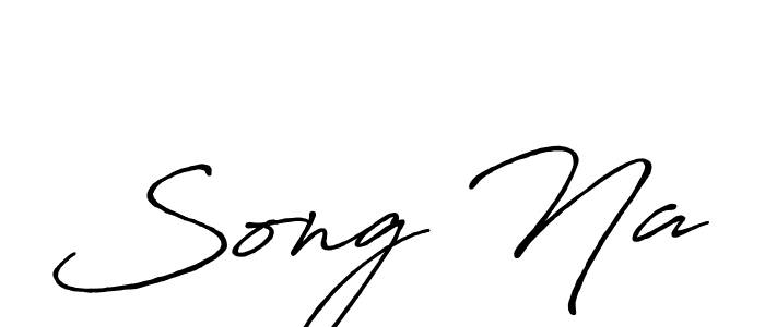 Use a signature maker to create a handwritten signature online. With this signature software, you can design (Antro_Vectra_Bolder) your own signature for name Song Na. Song Na signature style 7 images and pictures png