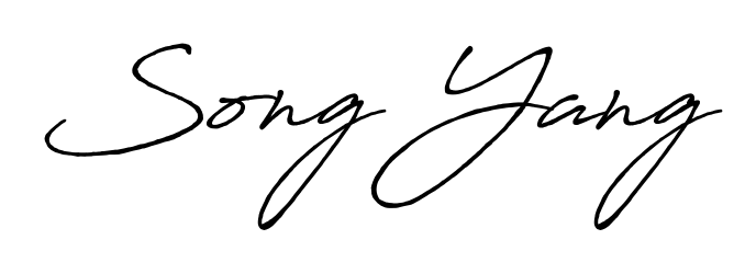 Looking for an artistic signature for Song Yang? The Antro_Vectra_Bolder calligraphy style gives a sophisticated flow suitable for business cards and emails. Song Yang signature style 7 images and pictures png