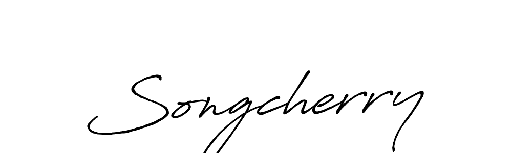 How to make Songcherry name signature. Use Antro_Vectra_Bolder style for creating short signs online. This is the latest handwritten sign. Songcherry signature style 7 images and pictures png