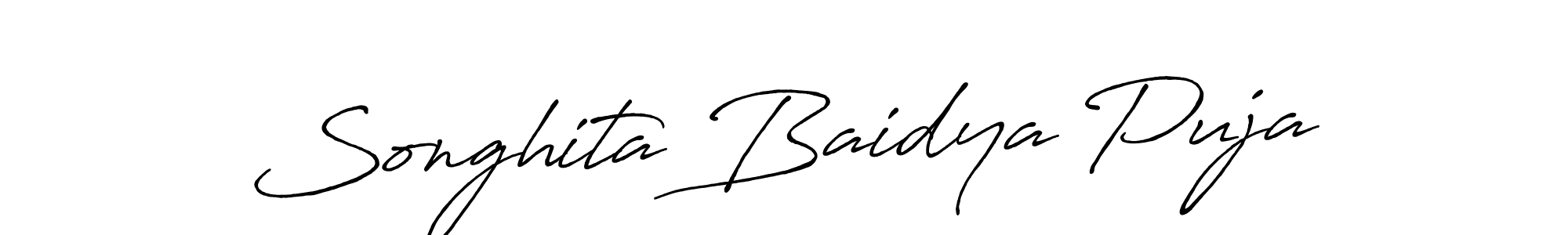 Also You can easily find your signature by using the search form. We will create Songhita Baidya Puja name handwritten signature images for you free of cost using Antro_Vectra_Bolder sign style. Songhita Baidya Puja signature style 7 images and pictures png