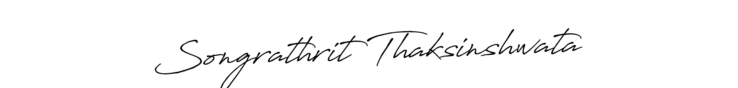 You should practise on your own different ways (Antro_Vectra_Bolder) to write your name (Songrathrit Thaksinshwata) in signature. don't let someone else do it for you. Songrathrit Thaksinshwata signature style 7 images and pictures png