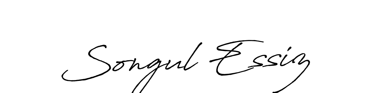 The best way (Antro_Vectra_Bolder) to make a short signature is to pick only two or three words in your name. The name Songul Essiz include a total of six letters. For converting this name. Songul Essiz signature style 7 images and pictures png
