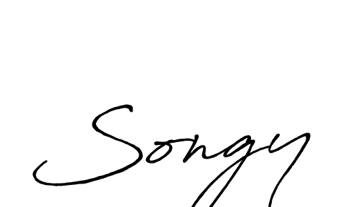 Use a signature maker to create a handwritten signature online. With this signature software, you can design (Antro_Vectra_Bolder) your own signature for name Songy. Songy signature style 7 images and pictures png