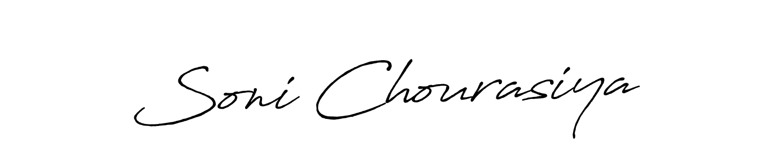 Also we have Soni Chourasiya name is the best signature style. Create professional handwritten signature collection using Antro_Vectra_Bolder autograph style. Soni Chourasiya signature style 7 images and pictures png