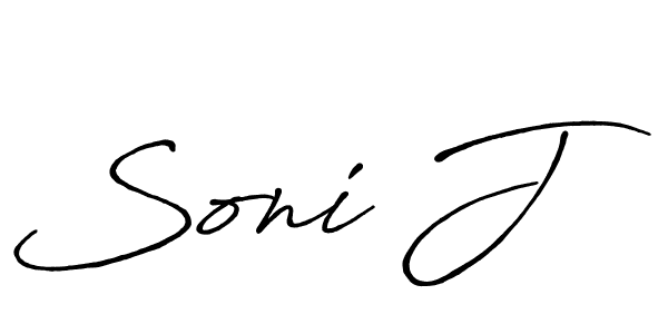 Similarly Antro_Vectra_Bolder is the best handwritten signature design. Signature creator online .You can use it as an online autograph creator for name Soni J. Soni J signature style 7 images and pictures png