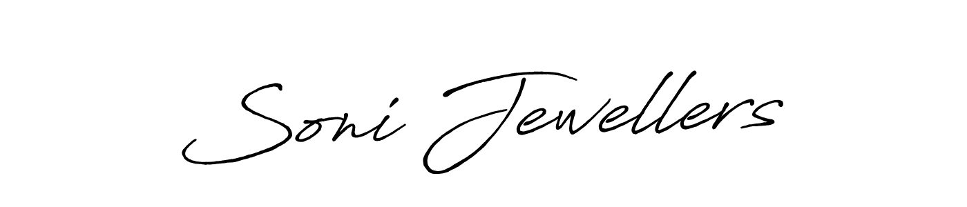 Antro_Vectra_Bolder is a professional signature style that is perfect for those who want to add a touch of class to their signature. It is also a great choice for those who want to make their signature more unique. Get Soni Jewellers name to fancy signature for free. Soni Jewellers signature style 7 images and pictures png