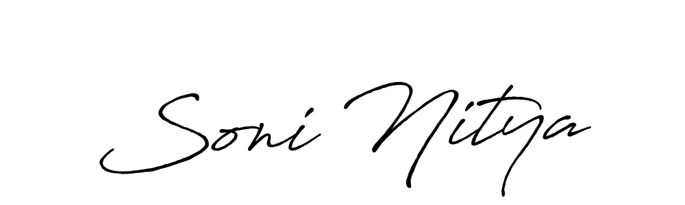 Antro_Vectra_Bolder is a professional signature style that is perfect for those who want to add a touch of class to their signature. It is also a great choice for those who want to make their signature more unique. Get Soni Nitya name to fancy signature for free. Soni Nitya signature style 7 images and pictures png