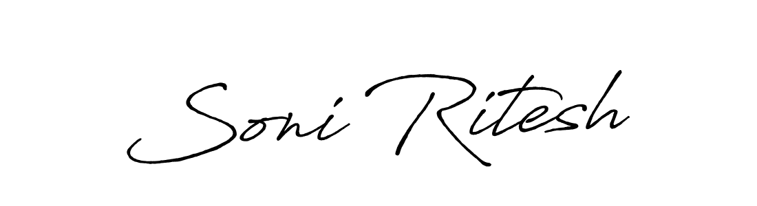 How to make Soni Ritesh signature? Antro_Vectra_Bolder is a professional autograph style. Create handwritten signature for Soni Ritesh name. Soni Ritesh signature style 7 images and pictures png