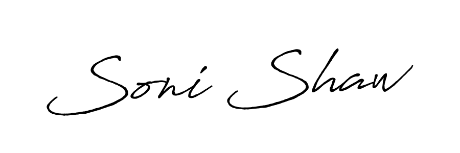 You should practise on your own different ways (Antro_Vectra_Bolder) to write your name (Soni Shaw) in signature. don't let someone else do it for you. Soni Shaw signature style 7 images and pictures png