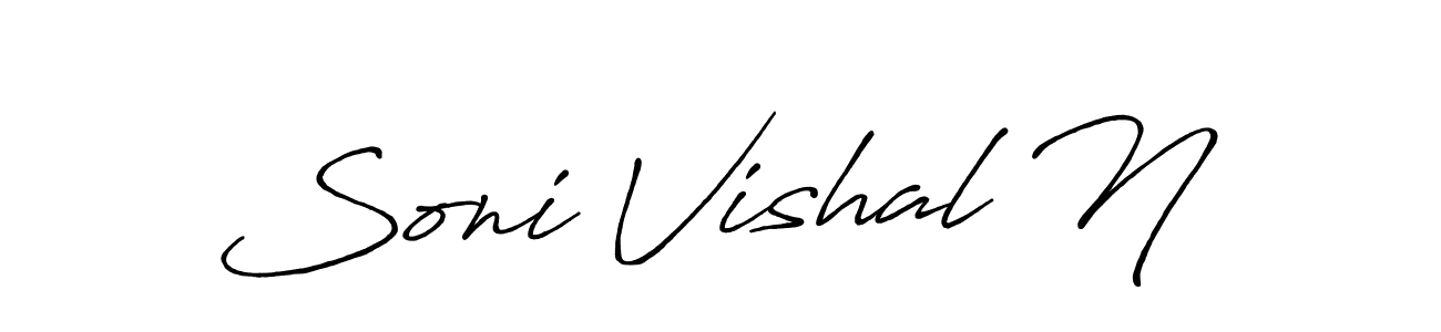 Similarly Antro_Vectra_Bolder is the best handwritten signature design. Signature creator online .You can use it as an online autograph creator for name Soni Vishal N. Soni Vishal N signature style 7 images and pictures png