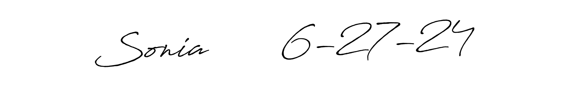 Make a short Sonia       6-27-24 signature style. Manage your documents anywhere anytime using Antro_Vectra_Bolder. Create and add eSignatures, submit forms, share and send files easily. Sonia       6-27-24 signature style 7 images and pictures png