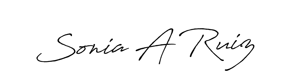 Make a short Sonia A Ruiz signature style. Manage your documents anywhere anytime using Antro_Vectra_Bolder. Create and add eSignatures, submit forms, share and send files easily. Sonia A Ruiz signature style 7 images and pictures png