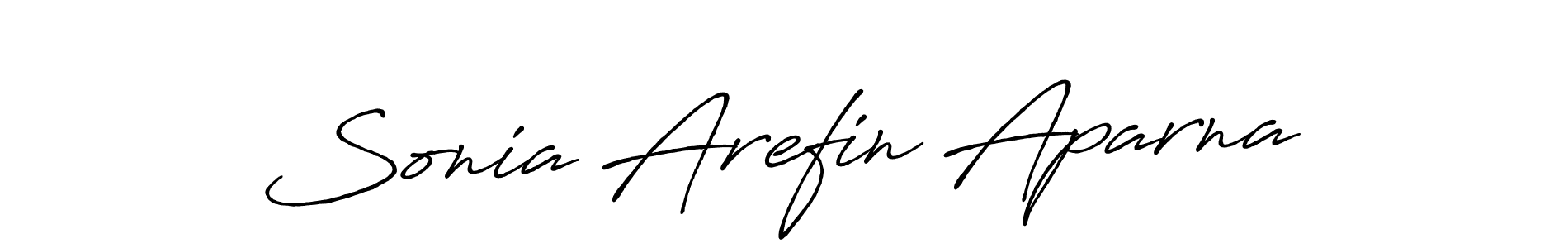 Create a beautiful signature design for name Sonia Arefin Aparna. With this signature (Antro_Vectra_Bolder) fonts, you can make a handwritten signature for free. Sonia Arefin Aparna signature style 7 images and pictures png