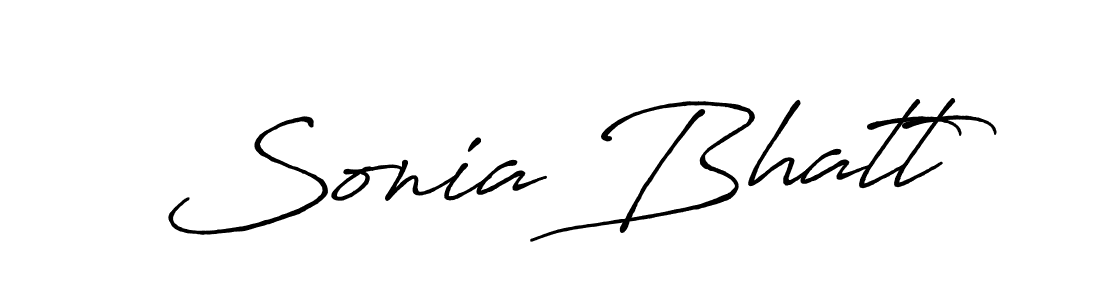 The best way (Antro_Vectra_Bolder) to make a short signature is to pick only two or three words in your name. The name Sonia Bhatt include a total of six letters. For converting this name. Sonia Bhatt signature style 7 images and pictures png