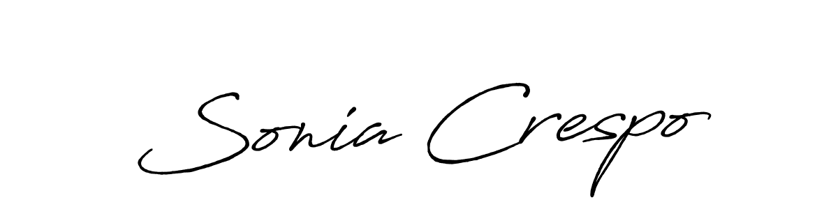 You should practise on your own different ways (Antro_Vectra_Bolder) to write your name (Sonia Crespo) in signature. don't let someone else do it for you. Sonia Crespo signature style 7 images and pictures png