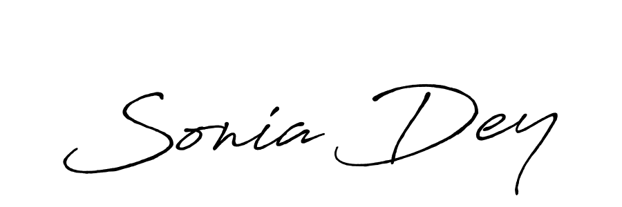 Make a beautiful signature design for name Sonia Dey. With this signature (Antro_Vectra_Bolder) style, you can create a handwritten signature for free. Sonia Dey signature style 7 images and pictures png