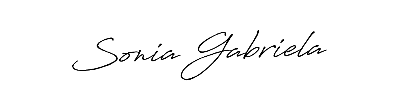 Sonia Gabriela stylish signature style. Best Handwritten Sign (Antro_Vectra_Bolder) for my name. Handwritten Signature Collection Ideas for my name Sonia Gabriela. Sonia Gabriela signature style 7 images and pictures png