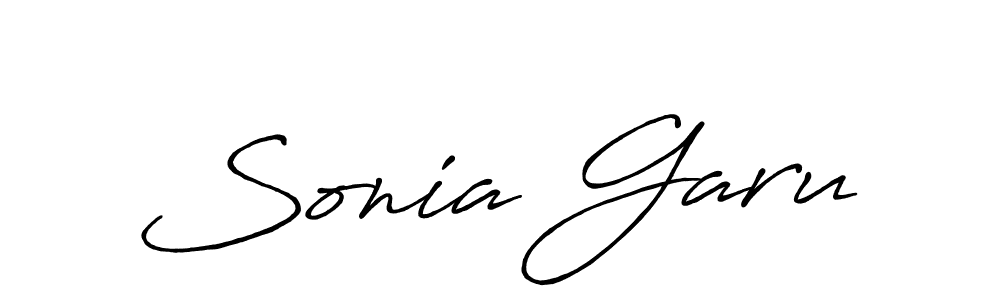 Make a beautiful signature design for name Sonia Garu. With this signature (Antro_Vectra_Bolder) style, you can create a handwritten signature for free. Sonia Garu signature style 7 images and pictures png