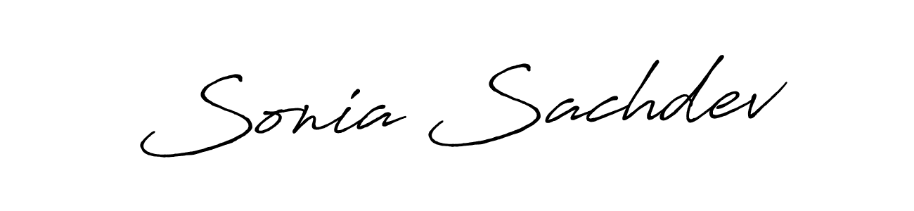 Make a beautiful signature design for name Sonia Sachdev. With this signature (Antro_Vectra_Bolder) style, you can create a handwritten signature for free. Sonia Sachdev signature style 7 images and pictures png