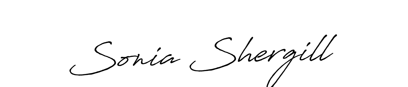 Create a beautiful signature design for name Sonia Shergill. With this signature (Antro_Vectra_Bolder) fonts, you can make a handwritten signature for free. Sonia Shergill signature style 7 images and pictures png