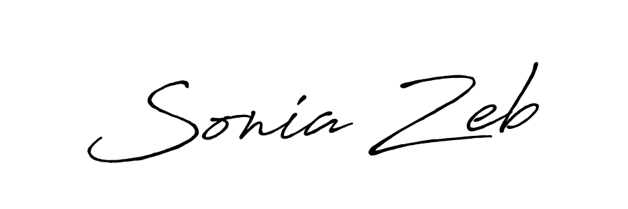 Create a beautiful signature design for name Sonia Zeb. With this signature (Antro_Vectra_Bolder) fonts, you can make a handwritten signature for free. Sonia Zeb signature style 7 images and pictures png