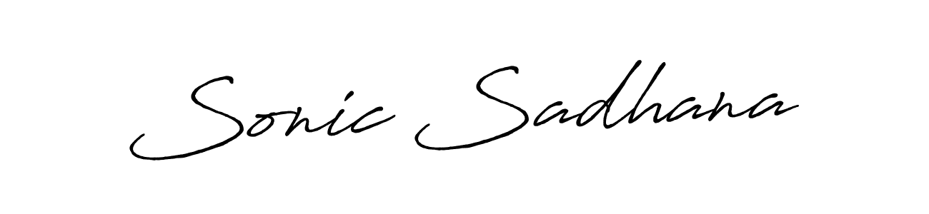 How to make Sonic Sadhana signature? Antro_Vectra_Bolder is a professional autograph style. Create handwritten signature for Sonic Sadhana name. Sonic Sadhana signature style 7 images and pictures png