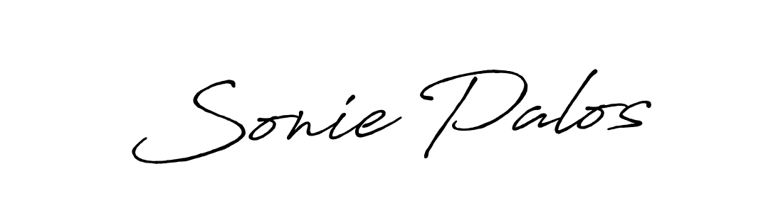 Make a beautiful signature design for name Sonie Palos. With this signature (Antro_Vectra_Bolder) style, you can create a handwritten signature for free. Sonie Palos signature style 7 images and pictures png