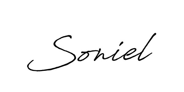 Also You can easily find your signature by using the search form. We will create Soniel name handwritten signature images for you free of cost using Antro_Vectra_Bolder sign style. Soniel signature style 7 images and pictures png