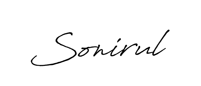 Also You can easily find your signature by using the search form. We will create Sonirul name handwritten signature images for you free of cost using Antro_Vectra_Bolder sign style. Sonirul signature style 7 images and pictures png