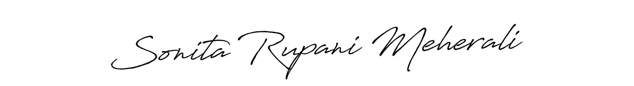 Design your own signature with our free online signature maker. With this signature software, you can create a handwritten (Antro_Vectra_Bolder) signature for name Sonita Rupani Meherali. Sonita Rupani Meherali signature style 7 images and pictures png