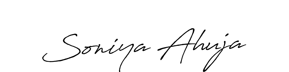 How to make Soniya Ahuja signature? Antro_Vectra_Bolder is a professional autograph style. Create handwritten signature for Soniya Ahuja name. Soniya Ahuja signature style 7 images and pictures png