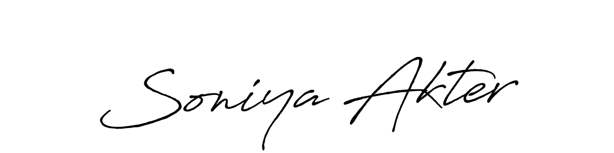 It looks lik you need a new signature style for name Soniya Akter. Design unique handwritten (Antro_Vectra_Bolder) signature with our free signature maker in just a few clicks. Soniya Akter signature style 7 images and pictures png