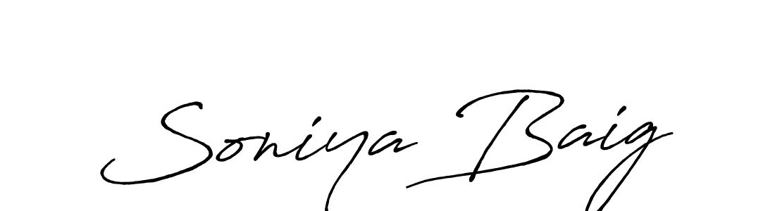 Also we have Soniya Baig name is the best signature style. Create professional handwritten signature collection using Antro_Vectra_Bolder autograph style. Soniya Baig signature style 7 images and pictures png