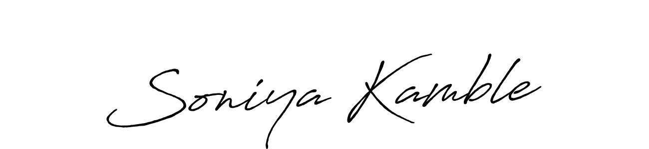 It looks lik you need a new signature style for name Soniya Kamble. Design unique handwritten (Antro_Vectra_Bolder) signature with our free signature maker in just a few clicks. Soniya Kamble signature style 7 images and pictures png