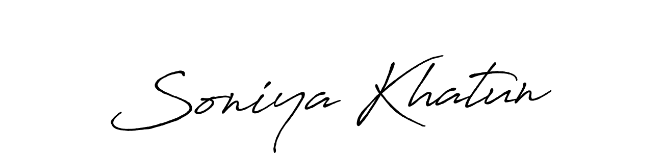 Antro_Vectra_Bolder is a professional signature style that is perfect for those who want to add a touch of class to their signature. It is also a great choice for those who want to make their signature more unique. Get Soniya Khatun name to fancy signature for free. Soniya Khatun signature style 7 images and pictures png