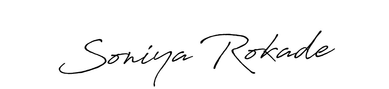 Make a short Soniya Rokade signature style. Manage your documents anywhere anytime using Antro_Vectra_Bolder. Create and add eSignatures, submit forms, share and send files easily. Soniya Rokade signature style 7 images and pictures png