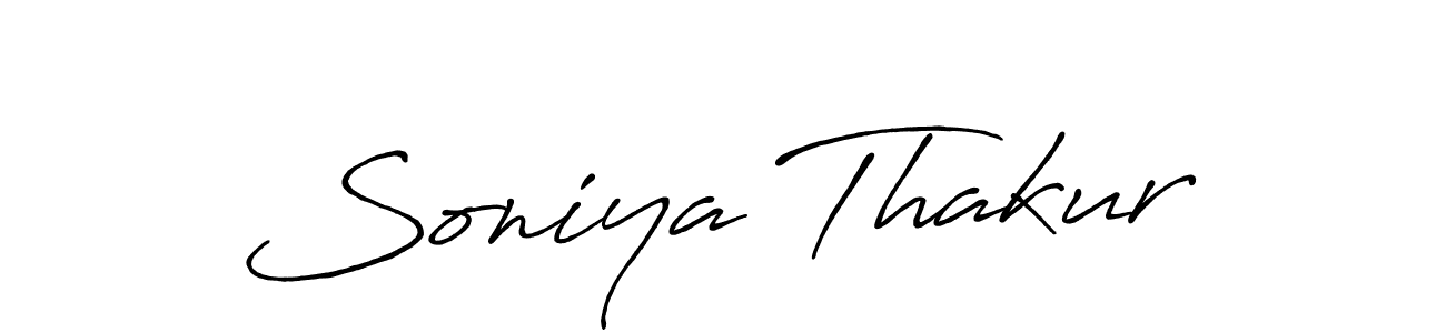 How to make Soniya Thakur name signature. Use Antro_Vectra_Bolder style for creating short signs online. This is the latest handwritten sign. Soniya Thakur signature style 7 images and pictures png