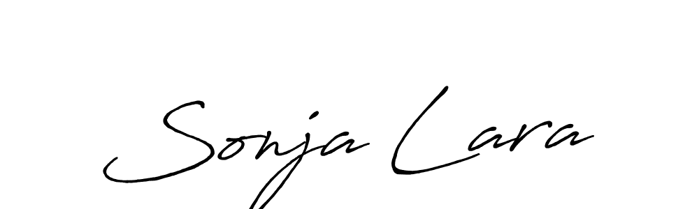 Sonja Lara stylish signature style. Best Handwritten Sign (Antro_Vectra_Bolder) for my name. Handwritten Signature Collection Ideas for my name Sonja Lara. Sonja Lara signature style 7 images and pictures png